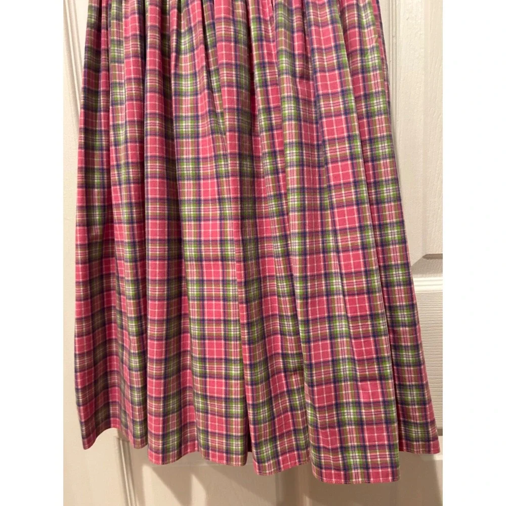 Ralph Lauren Girls Plaid Dress Rare Find size 5 Sleeveless 100% Cotton